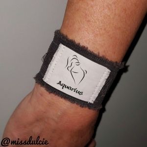 Aquarius Bracelet Cuff Astrology Sign